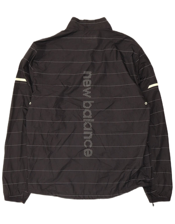 New Balance Herren-Trainingsanzugoberteil mit Grafik, Mittelschwarz gestreift