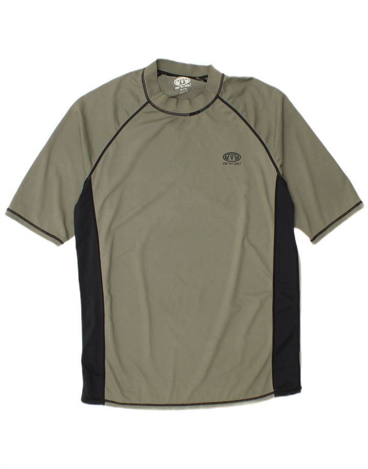 Animal Herren T-Shirt Top XL Khaki Colourblock Polyester