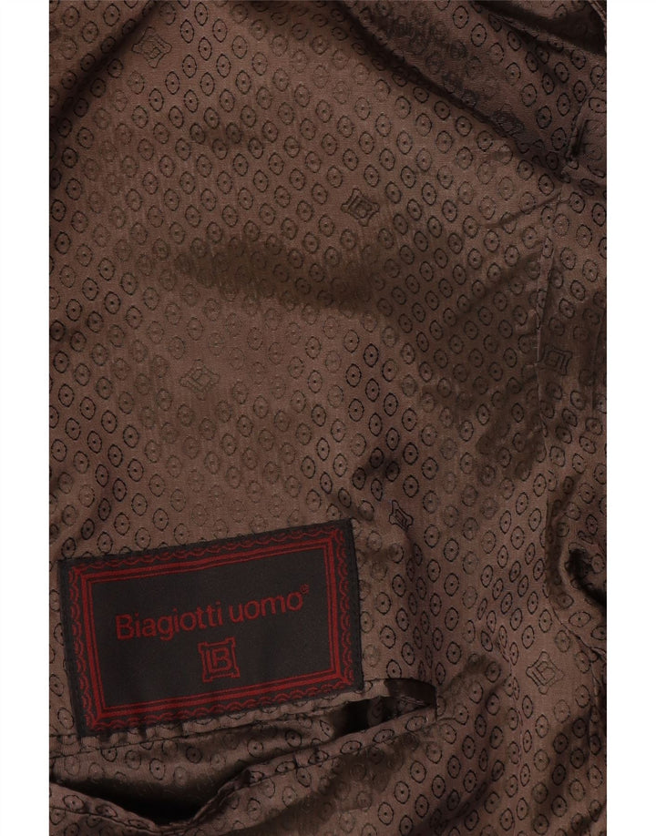 Biagiotti Herren 1-Knopf-Blazerjacke UK 38 Mittelschwarz