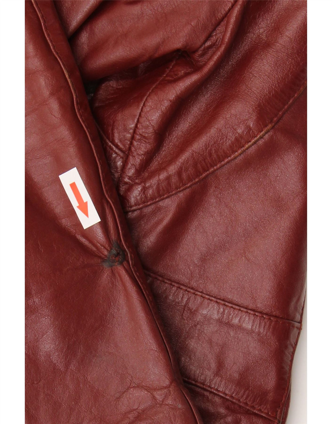 Wilsons Damen Crop Lederjacke UK 8 Small Burgundy Leder
