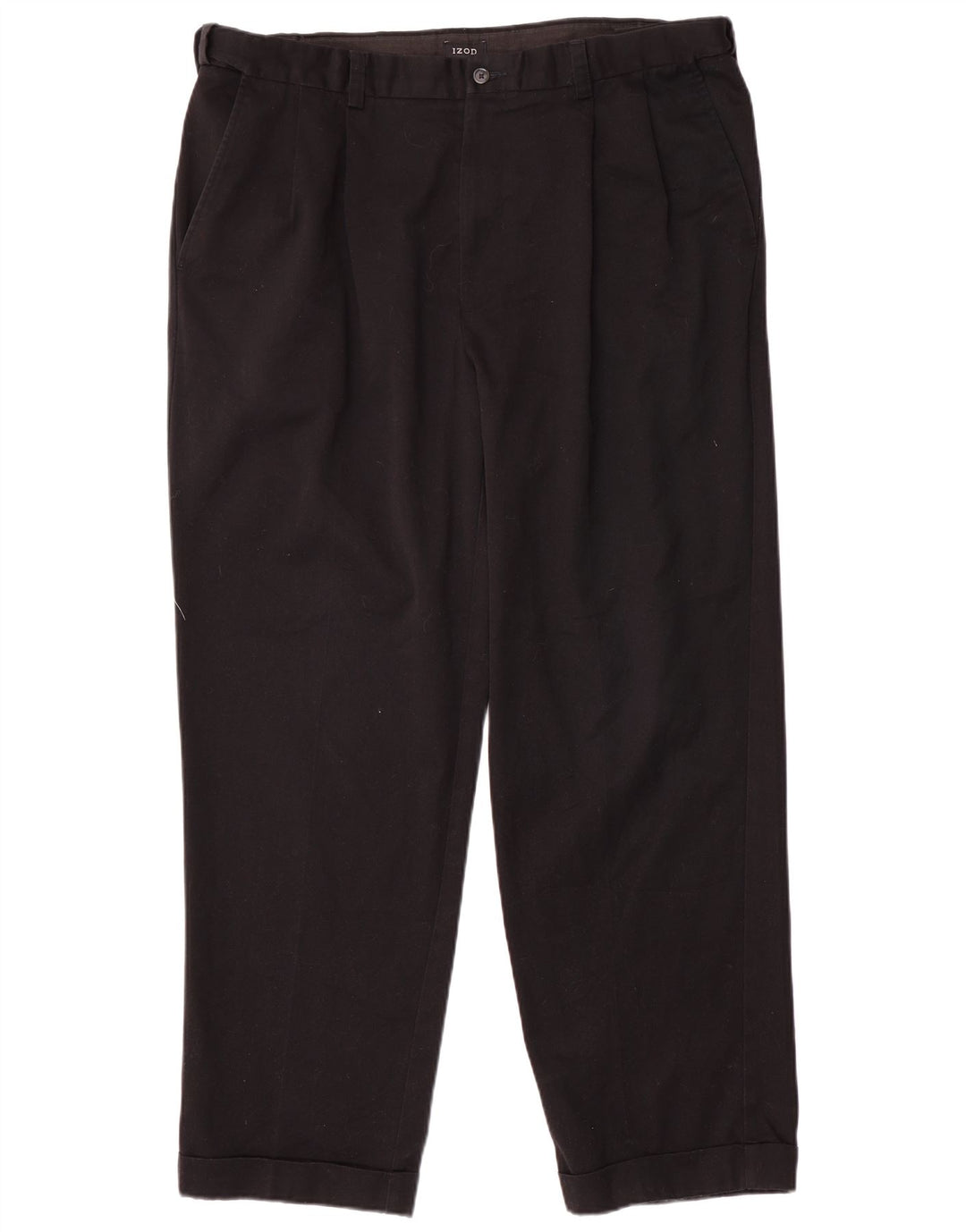 Izod Mens Pegged Chino Hose W38 L31 Schwarz Polyester