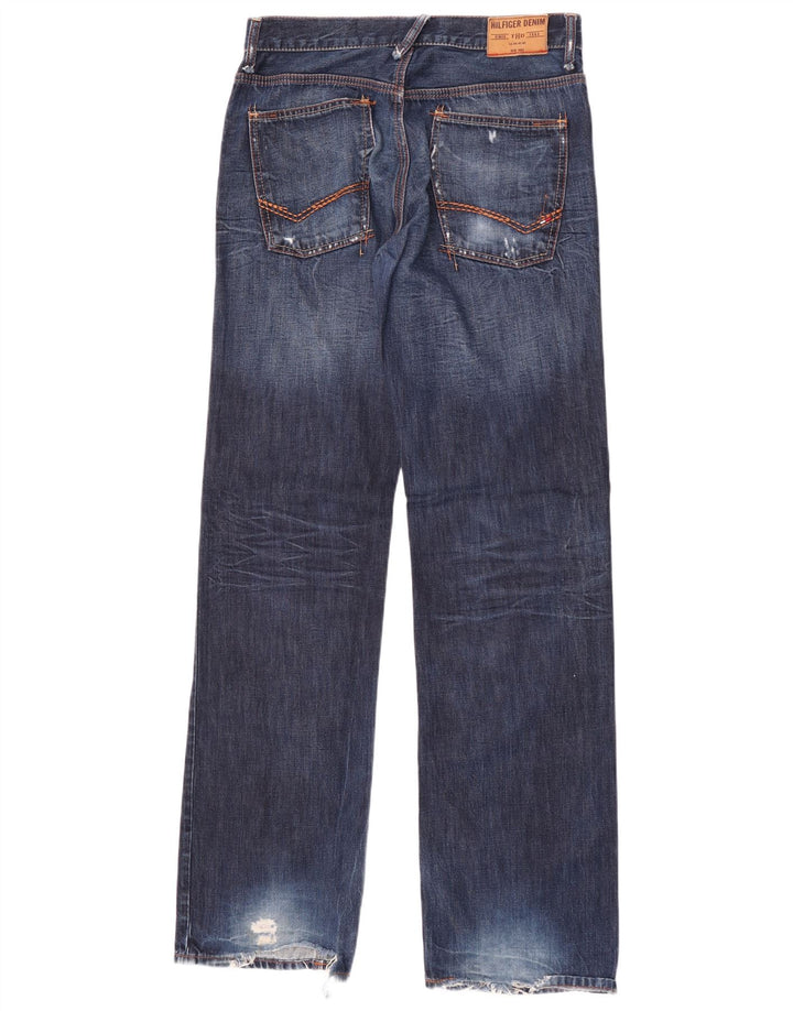 Tommy Hilfiger Herren Distressed Straight Jeans W31 L36 Blau