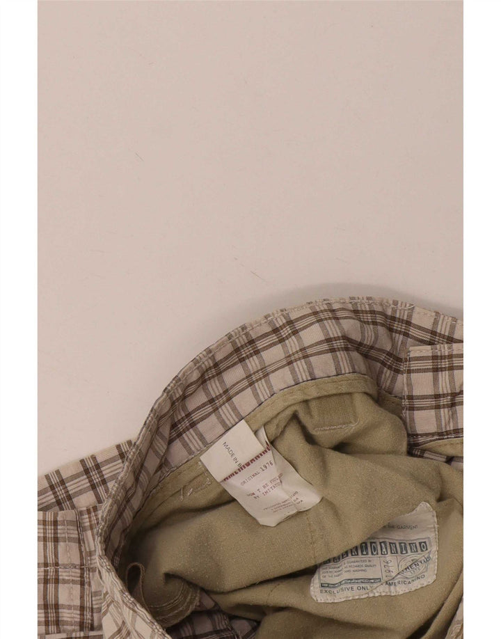 Americanino Herren Cargo-Shorts W34 Large Beige Check