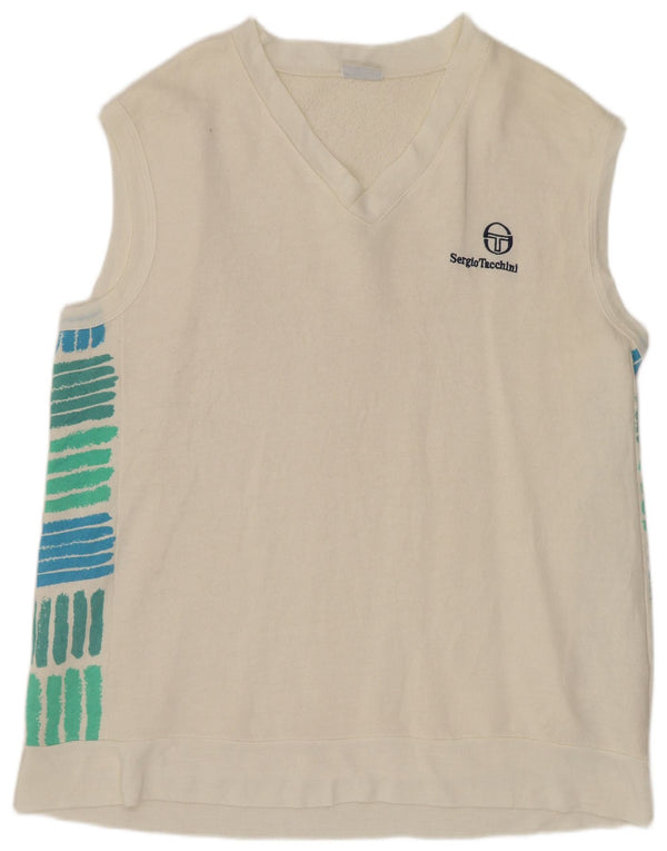 SERGIO TACCHINI Herren Sweatshirt Pullover 2XL Off White Colourblock