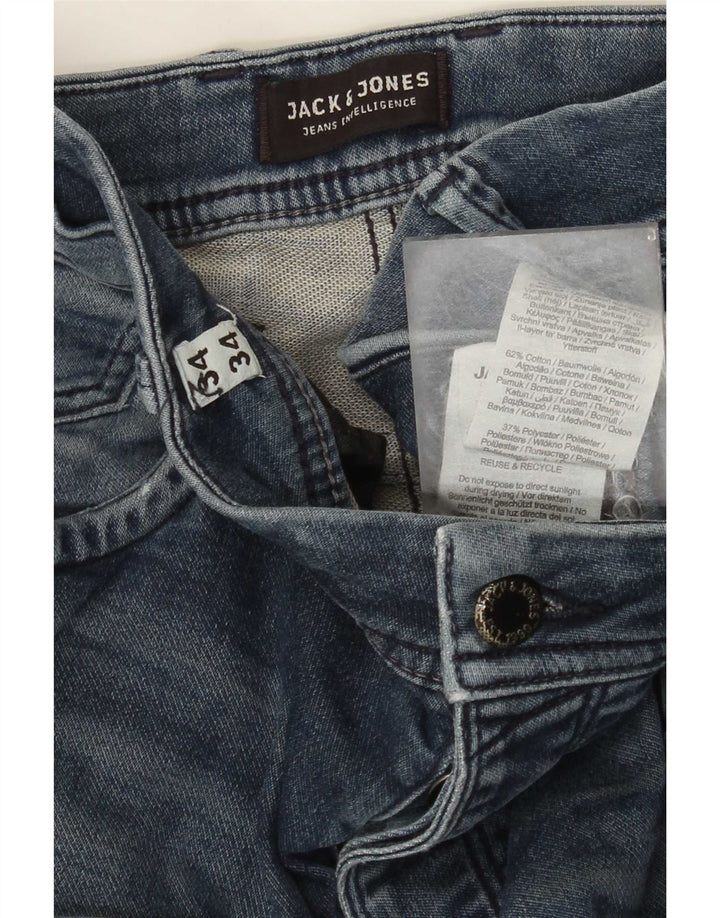 Jack & Jones Herren Slim Jeans W34 L34 Blaue Baumwolle