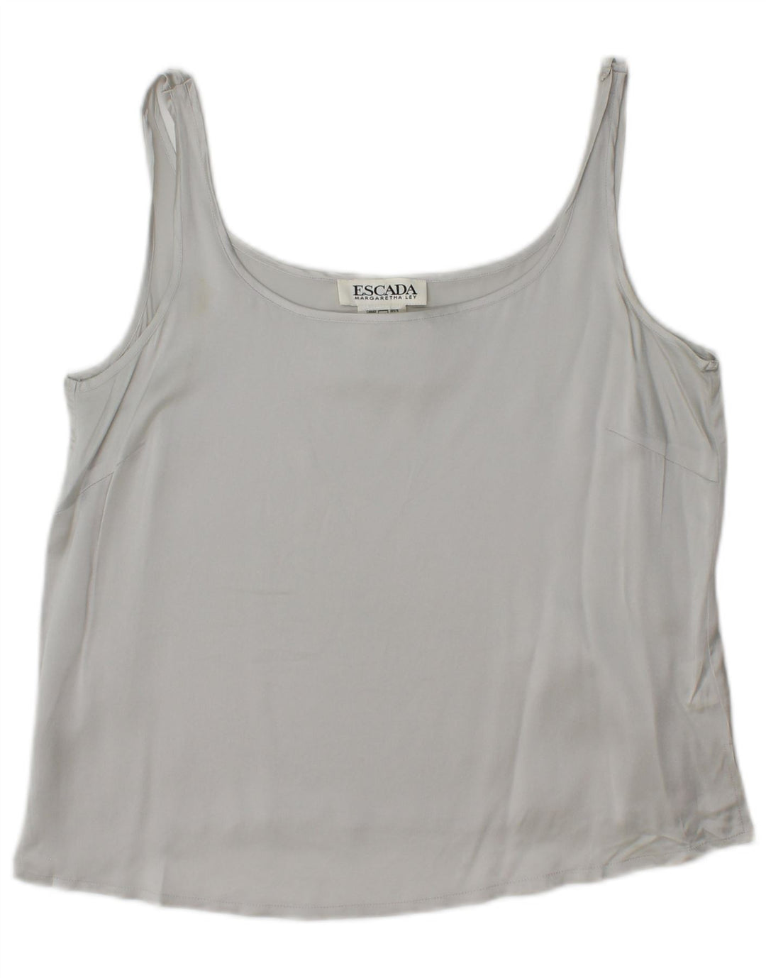 Escada Damen Weste Top IT 42 Mittelgraue Seide