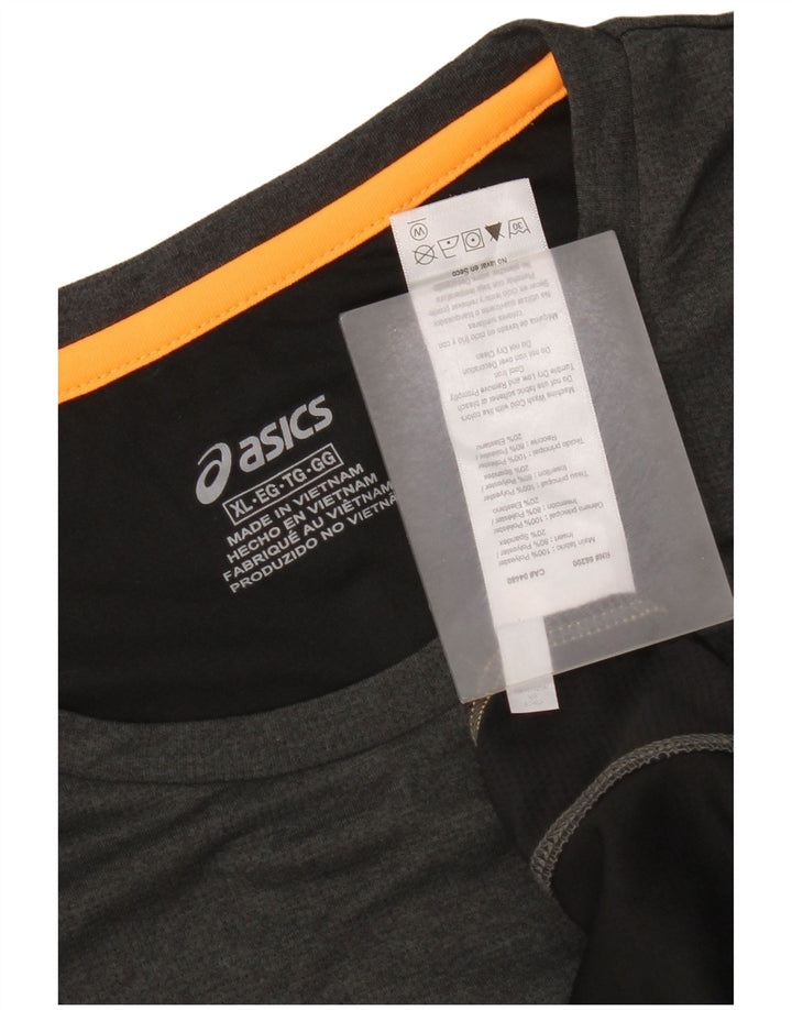 Asics Herren-Weste Top XL Graues Colourblock-Polyester