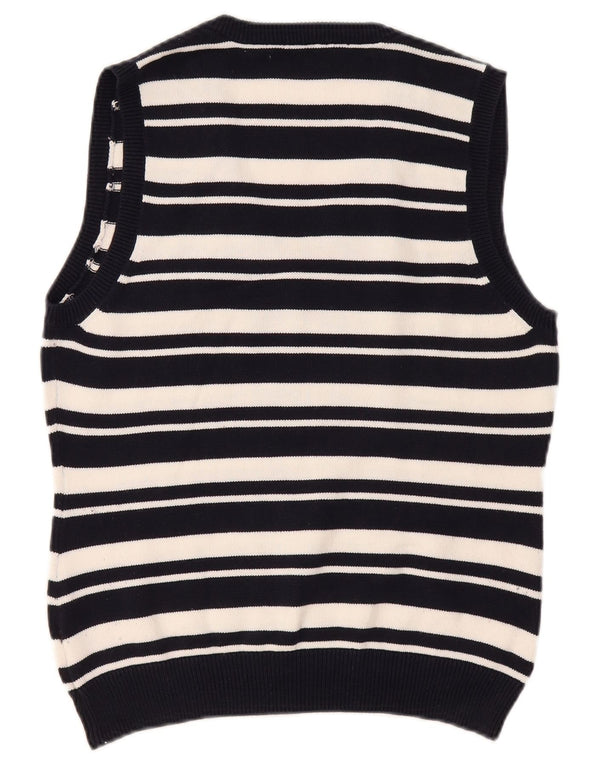 TOMMY HILFIGER Womens Vest Tank Top UK 18 XL Navy Blue Striped Cotton