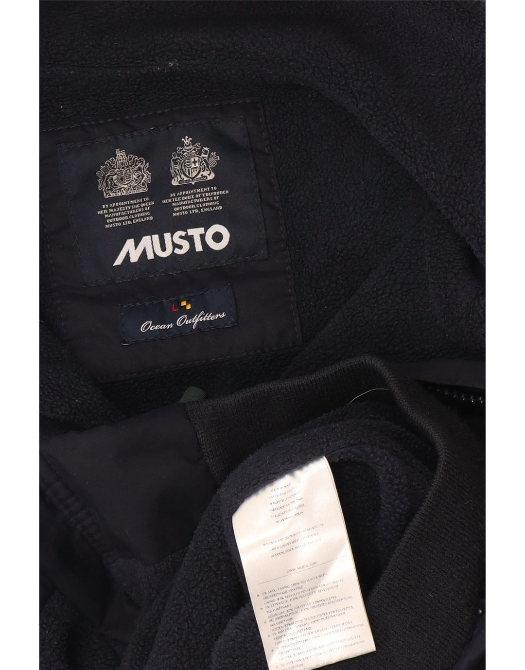 Musto Herren Bomberjacke UK 40 Large Marineblau Polyester