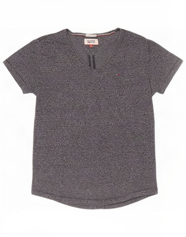 Tommy Hilfiger Mens T-Shirt Top Small Navy Blue Flecked Polyester