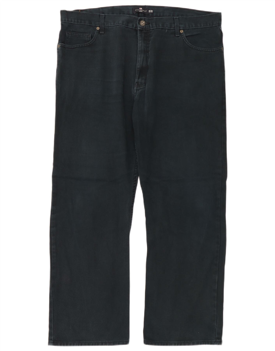 Marks & Spencer Herren Blue Harbor Straight Jeans W42 L31 Schwarze Baumwolle