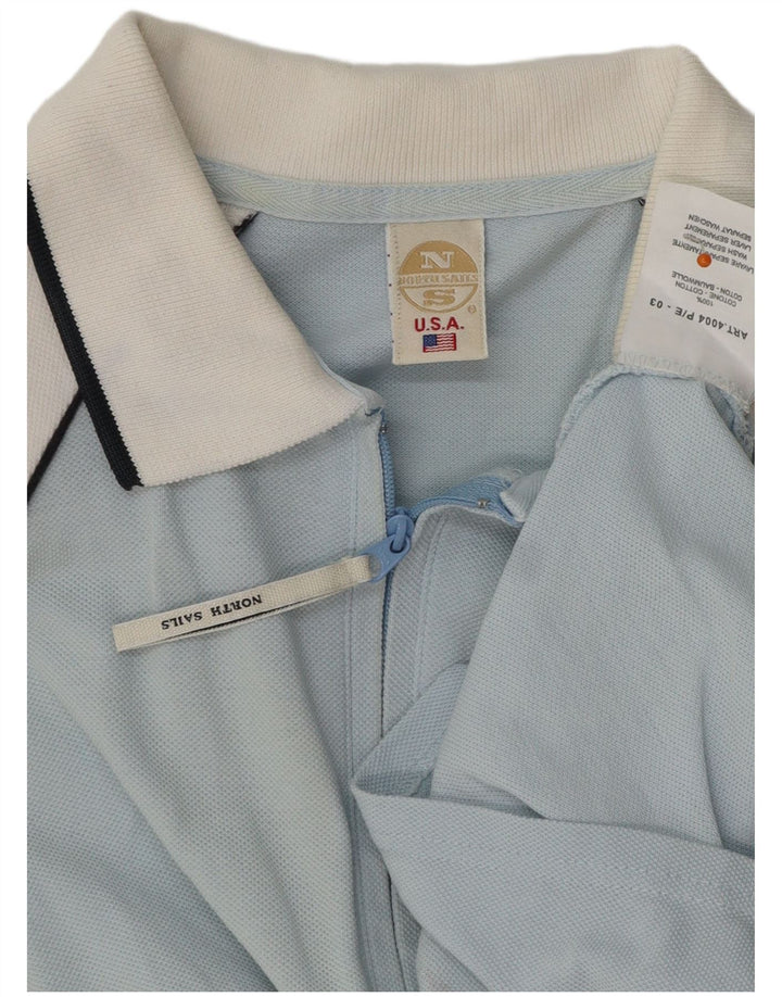 NORTH SAILS Damen Poloshirt mit Reißverschluss, UK 12, Mittelblau, Farbblock
