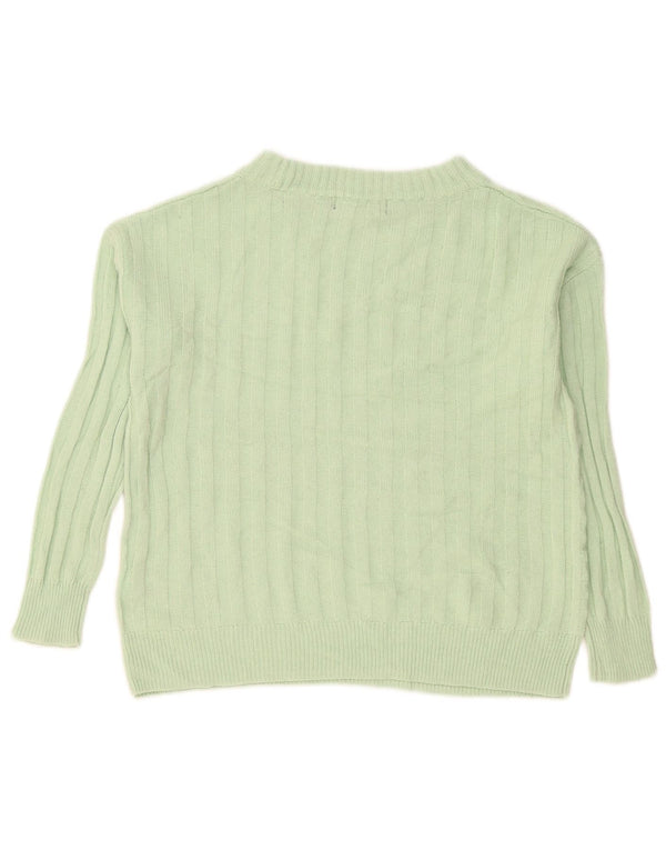 Marks & Spencer Damen-Pullover, übergroß, U-Boot-Ausschnitt, Gr. 10, Größe S, Grün