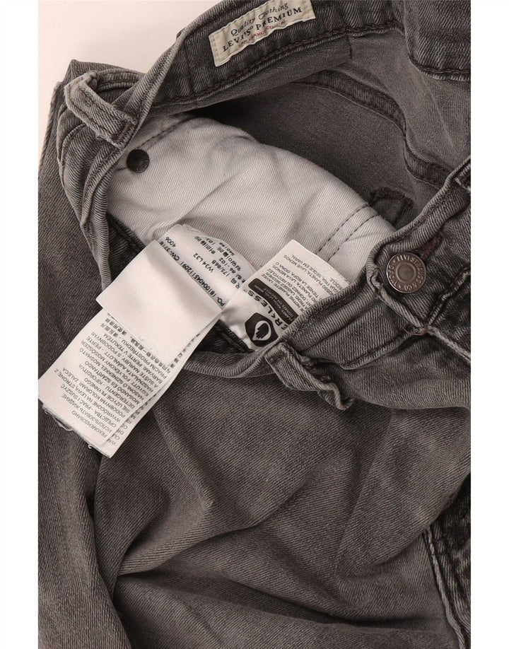 Levi's Herren Slim Jeans W34 L32 Graue Baumwolle