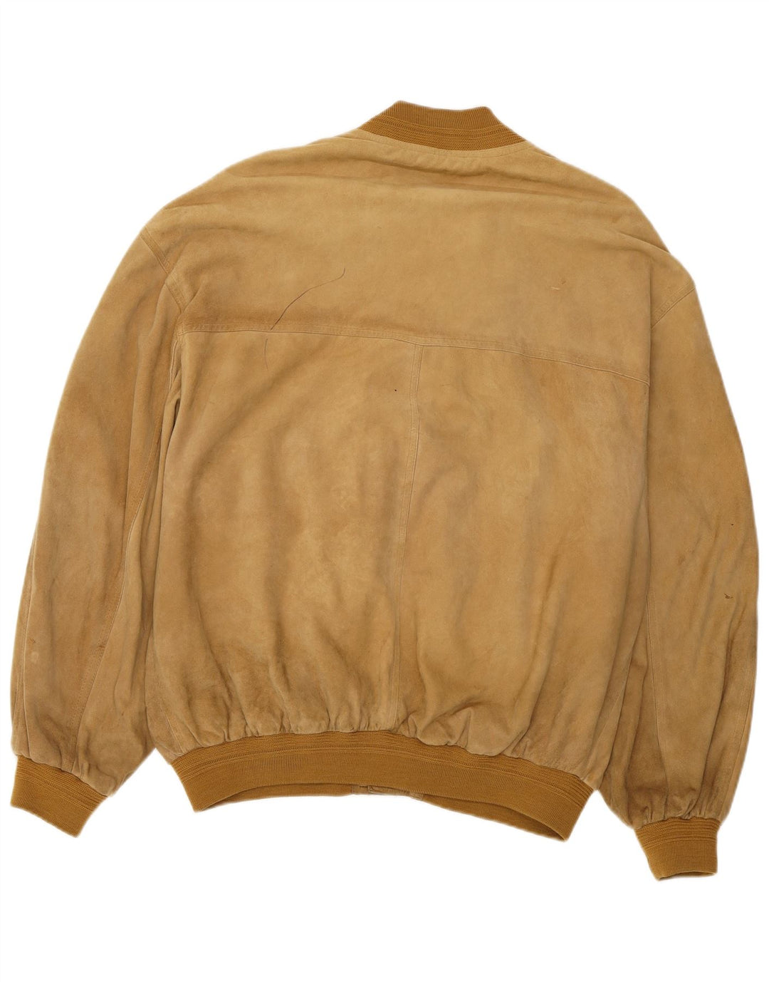 VINTAGE Herren Wildleder Bomberjacke IT 52 XL Beige Leder