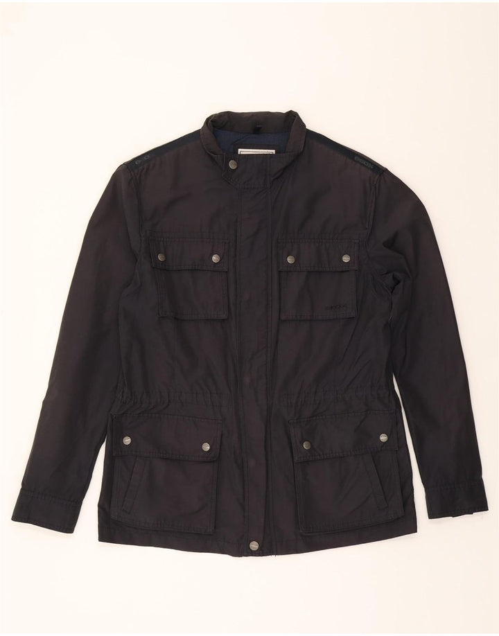 GEOX Herren Utility Jacke UK 42 XL Marineblau Baumwolle