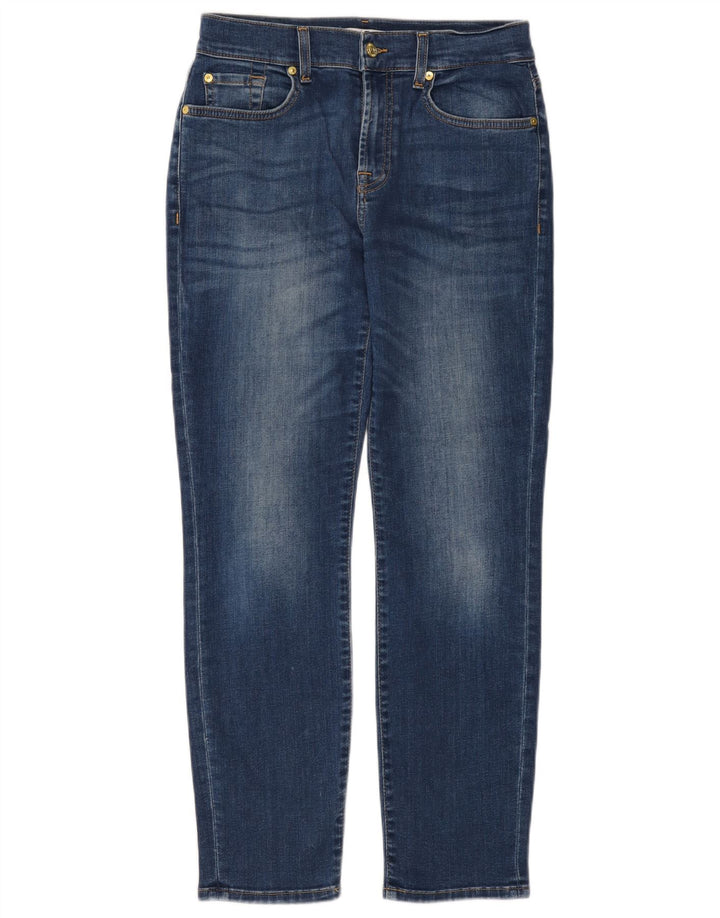 7 FOR ALL MANKIND Damen Slim Jeans W26 L28 Blaue Baumwolle