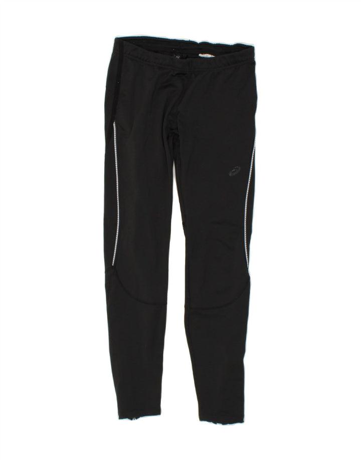 ASICS Womens Leggings UK 12 Medium Black Vintage Asics and Second-Hand Asics from Messina Hembry 