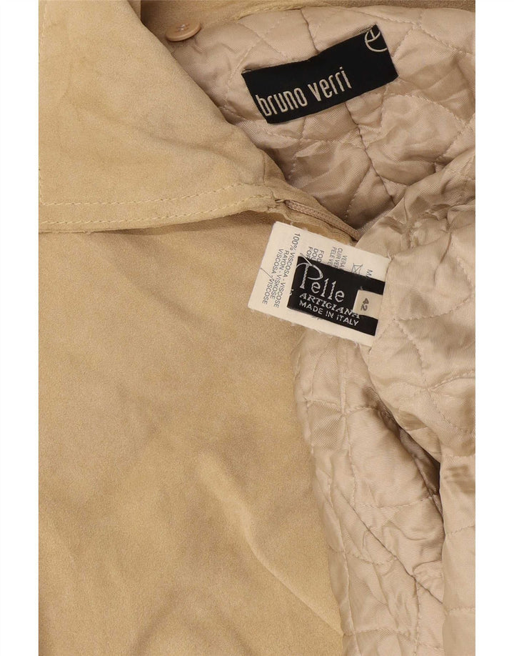Bruno Verri Damen Wildlederjacke IT 42 Medium Beige Leder