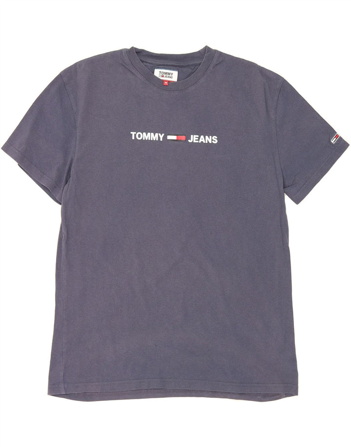 TOMMY HILFIGER Mens Graphic T-Shirt Top Medium Navy Blue Cotton Vintage Tommy Hilfiger and Second-Hand Tommy Hilfiger from Messina Hembry 