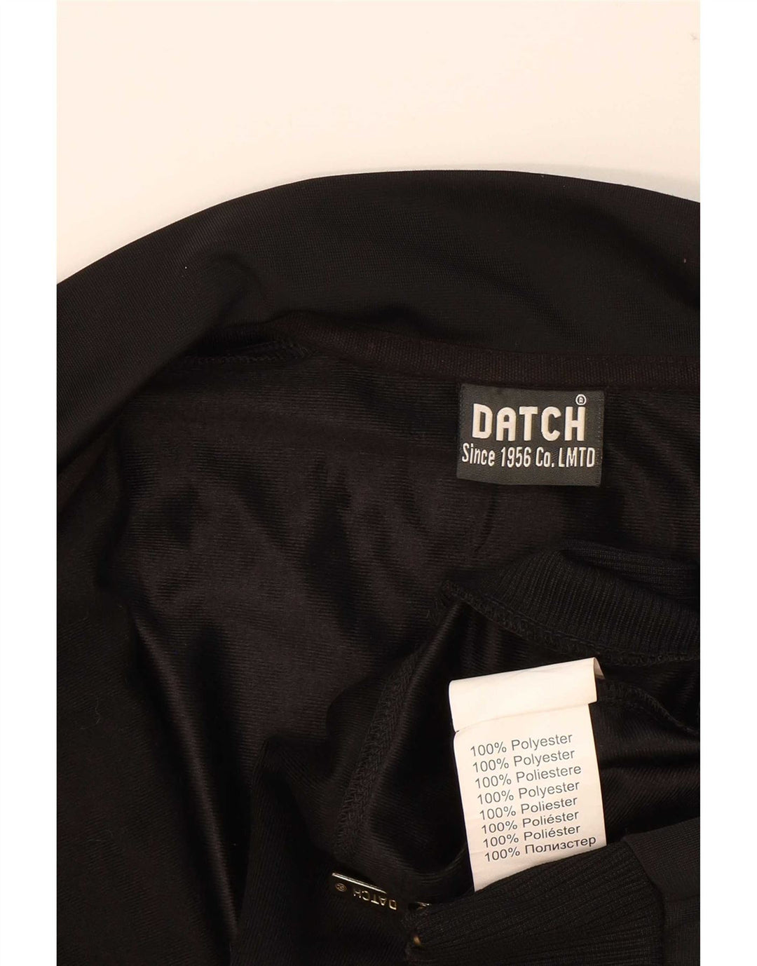 Datch Herren-Trainingsanzugoberteil mit Grafik, Größe L, aus schwarzem Polyester