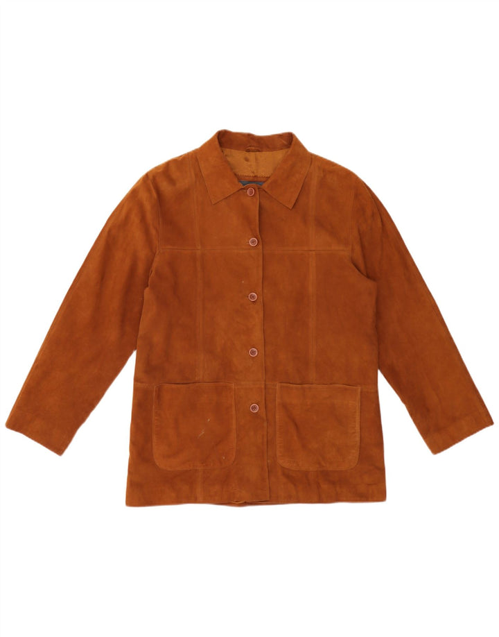 Gallotti Damen Wildlederjacke IT 44 Mittelbraunes Leder