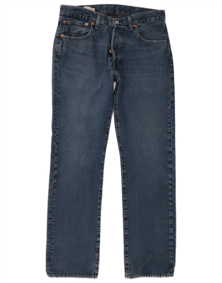 Levi's Herren 501 Straight Jeans W32 L32 Blaue Baumwolle