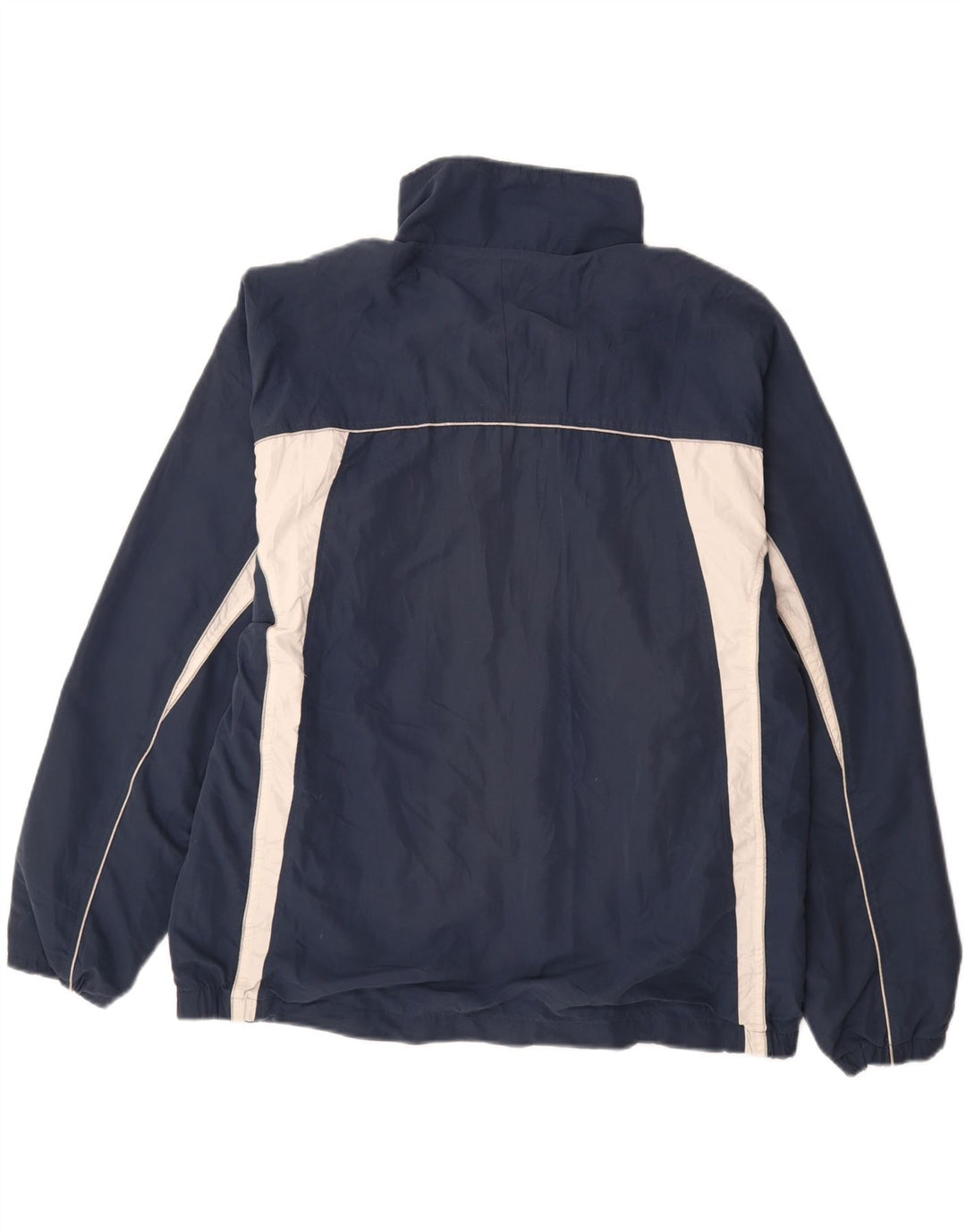 ASICS Herren-Trainingsanzug-Top-Jacke XL, Marineblau, Farbblock-Polyester