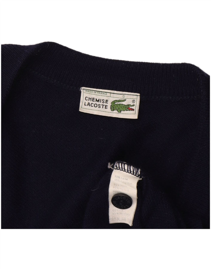 Lacoste Herren Strickjacke Größe 6 XL Marineblaue Wolle