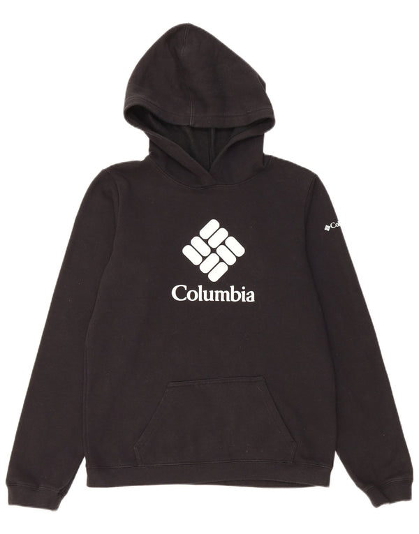 Columbia Mädchen-Pullover mit grafischem Kapuzenpullover, 14–15 Jahre, groß, schwarze Baumwolle