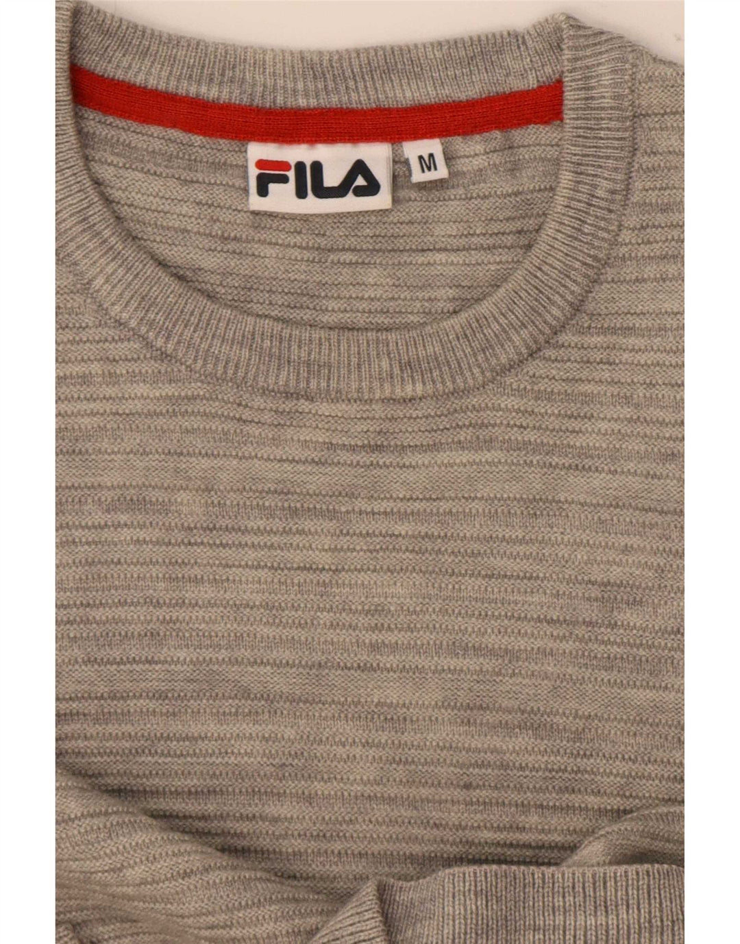 Fila Herren-Pullover mit Rundhalsausschnitt, Mittelgrau meliert