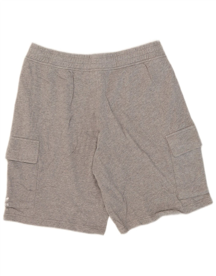 Adidas Herren Cargo Sport Shorts Große graue Baumwolle