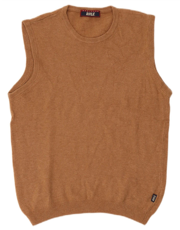 Rifle Womens Heritage Vest Tank Top UK 12 Mittelbraune Wolle