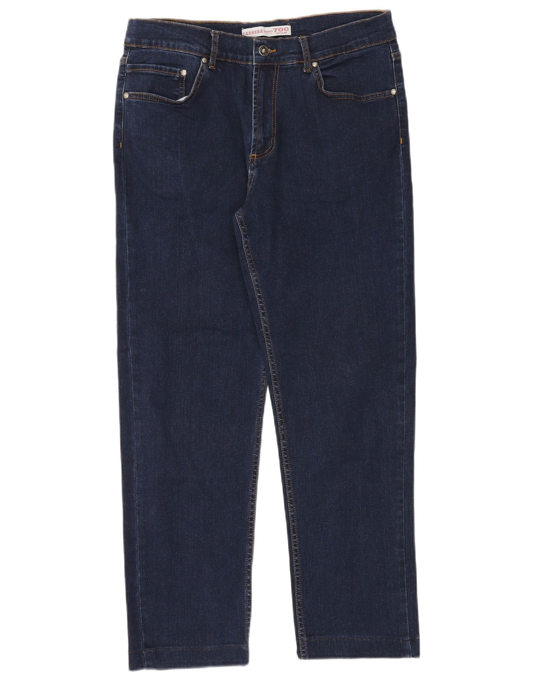 Carrera Herren 700 Regular Straight Jeans W34 L30 Marineblaue Baumwolle
