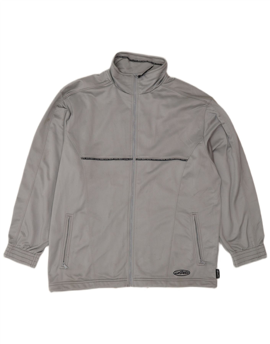 Lotto Damen-Trainingsanzug-Oberteil, übergroß, Jacke, UK 16, Größe L, Grau, Farbblock