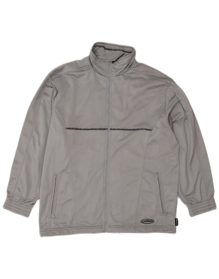 Lotto Damen-Trainingsanzug-Oberteil, übergroß, Jacke, UK 16, Größe L, Grau, Farbblock