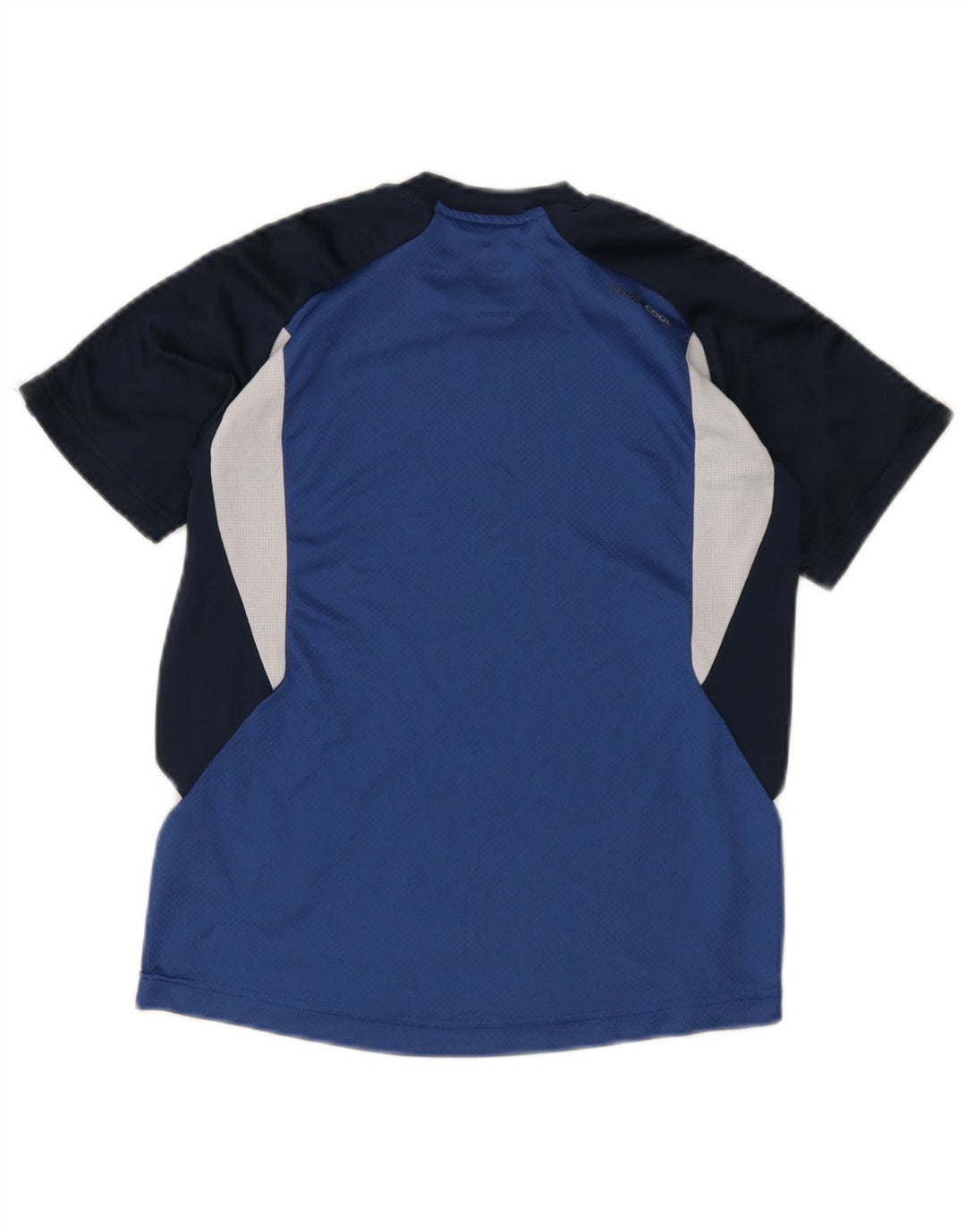 Adidas T-Shirt für Jungen, 11–12 Jahre, blaues Colourblock-Polyester