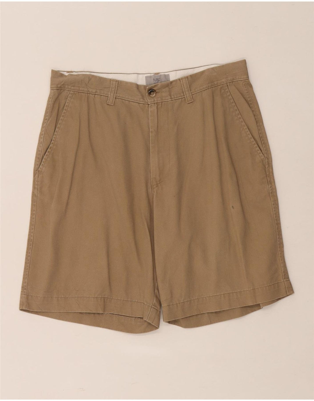 MARKS & SPENCER Herren Chinoshorts W32 mittelbraune Baumwolle
