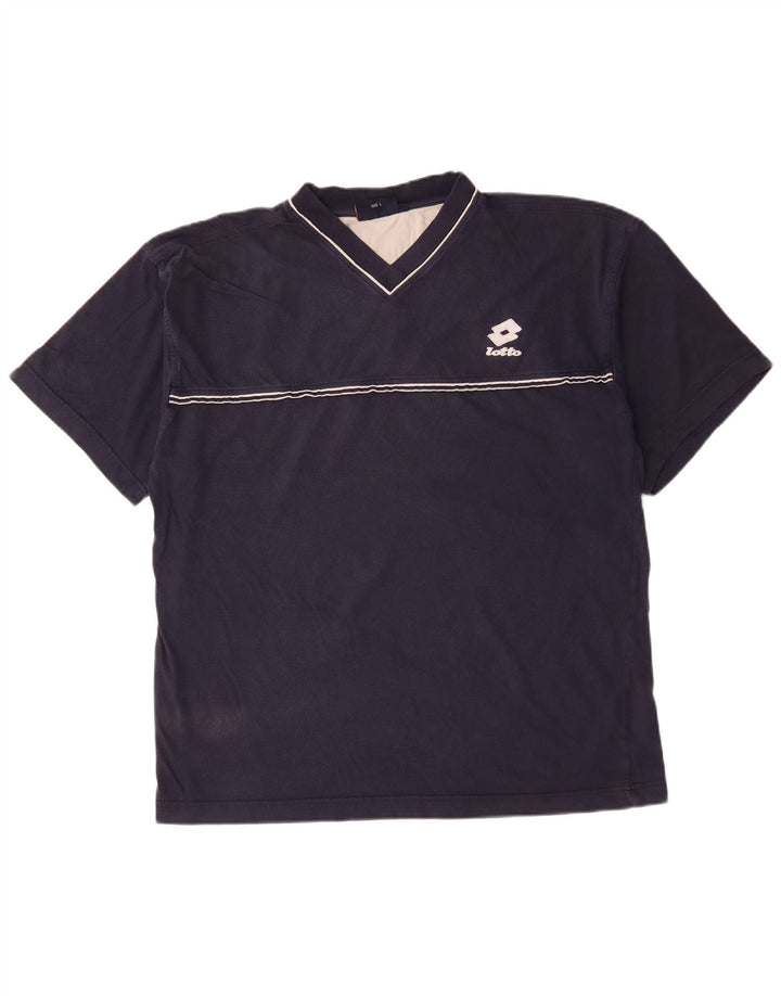 Lotto Herren T-Shirt Top Large Marineblau Baumwolle