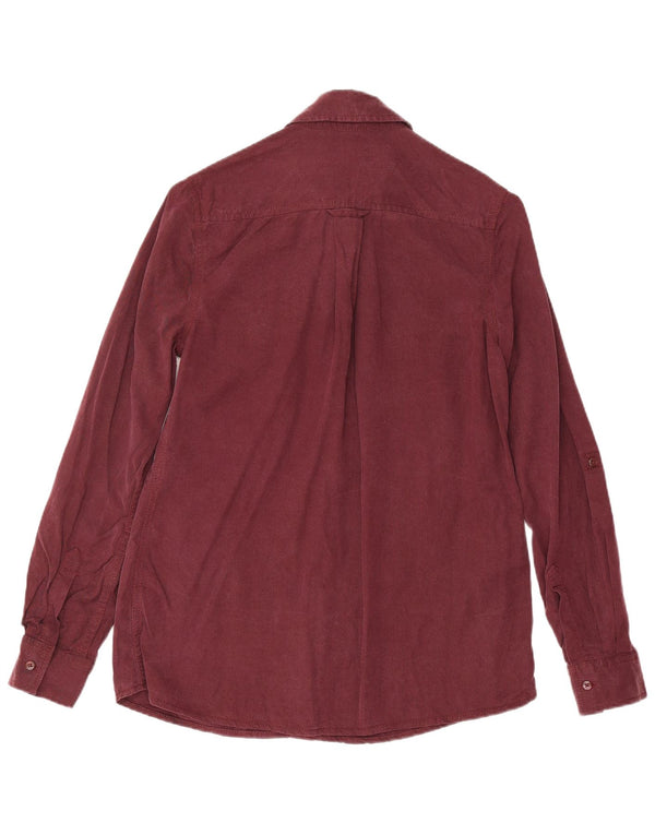 Marks & Spencer Damen Hemd UK 8 Small Burgund Lyocell