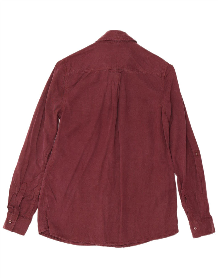 Marks & Spencer Damen Hemd UK 8 Small Burgund Lyocell