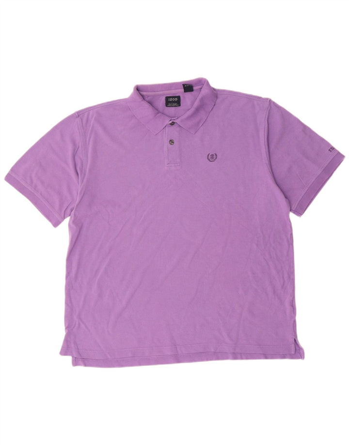 IZOD Herren Poloshirt XL Lila Baumwolle