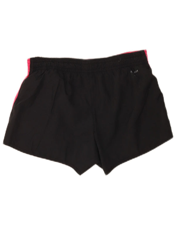 Nike Damen Dri Fit Sport Shorts UK 10 Small Schwarz Colourblock Polyester