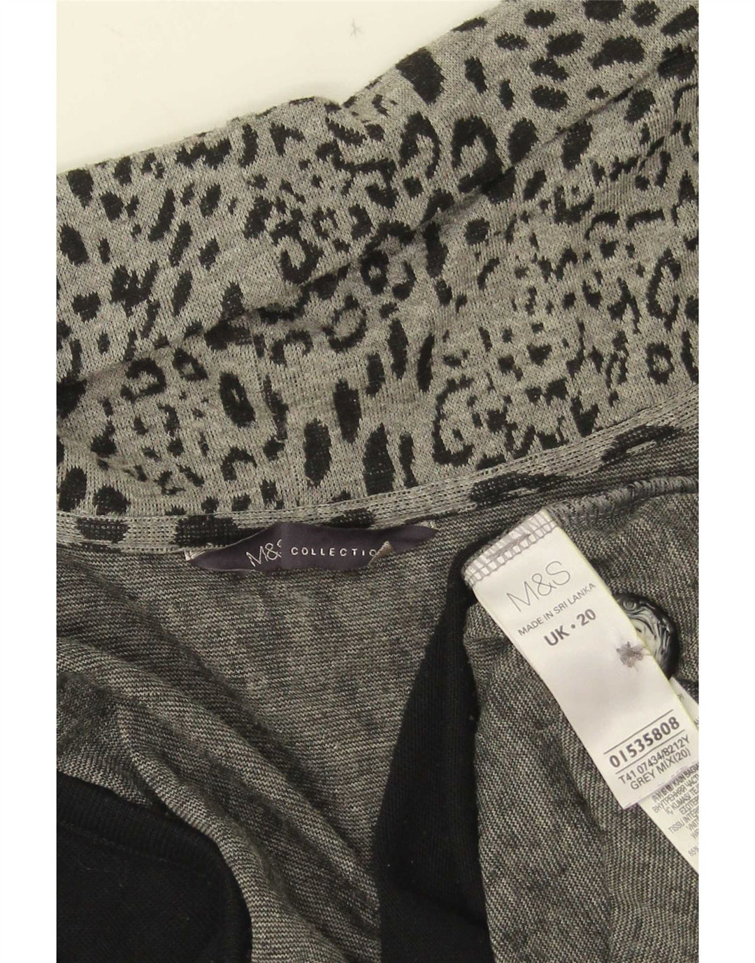 Marks & Spencer Damen Asymmetrischer Cardigan-Pullover UK 20 2XL Grau