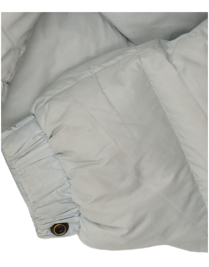 Superdry Wattierte Jacke mit Kapuze für Damen, UK 8, Small, blaues Nylon