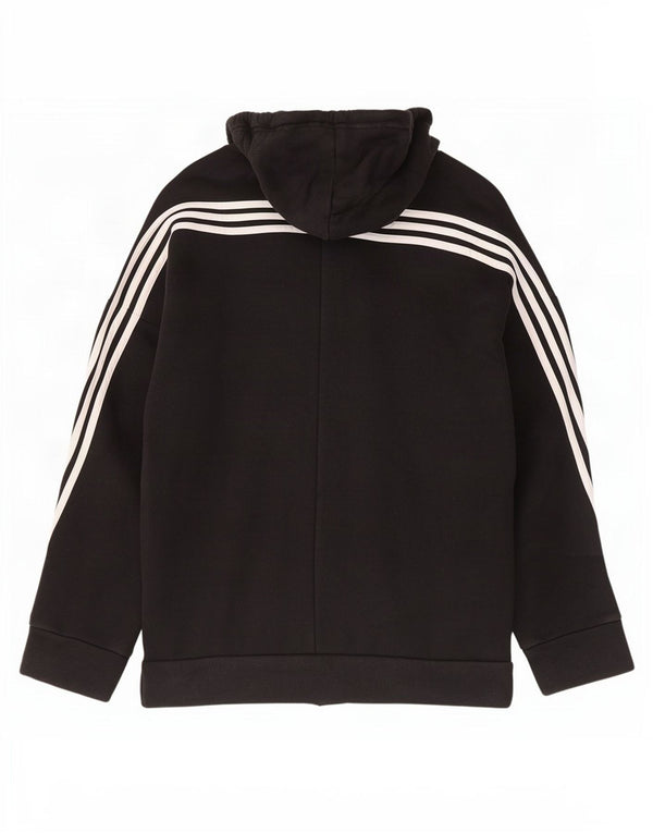 Adidas Damen Marimekko Übergroßer Kapuzenpullover UK 8/10 Small Black Floral