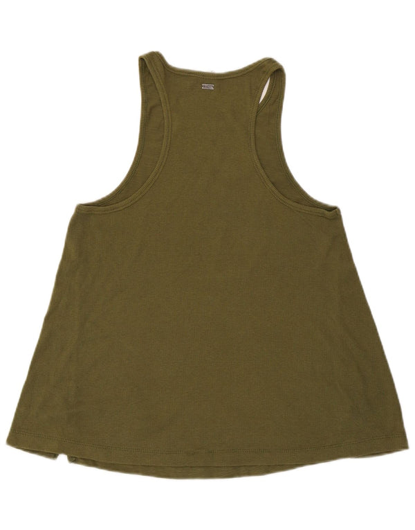 Roxy Damen-Trägershirt, UK-Gr. 10, Größe S, Khaki, gefleckt