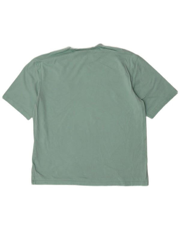 Adidas Damen Übergroßes T-Shirt Top UK 8/10 Small Grüne Baumwolle