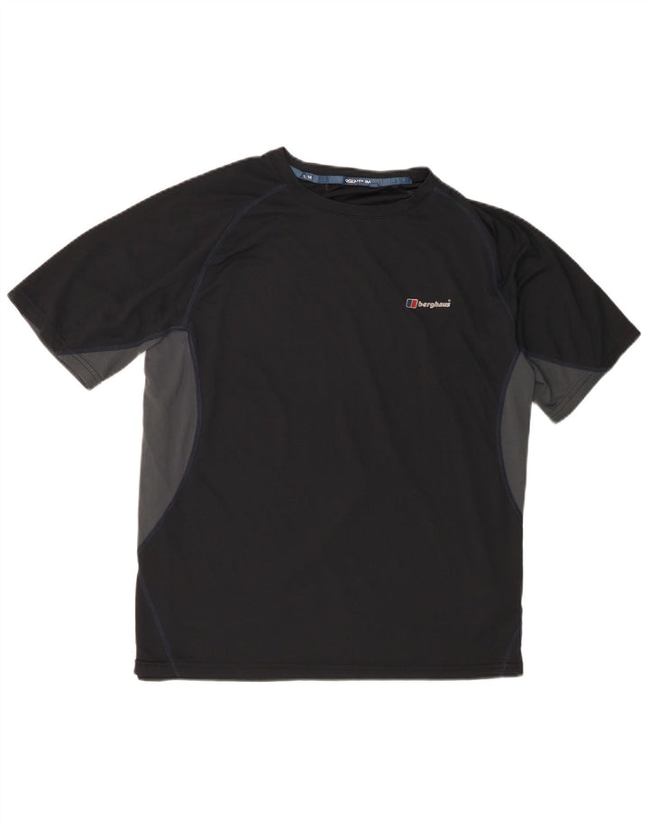 Berghaus Herren T-Shirt Top Large Schwarz Colourblock Polyester