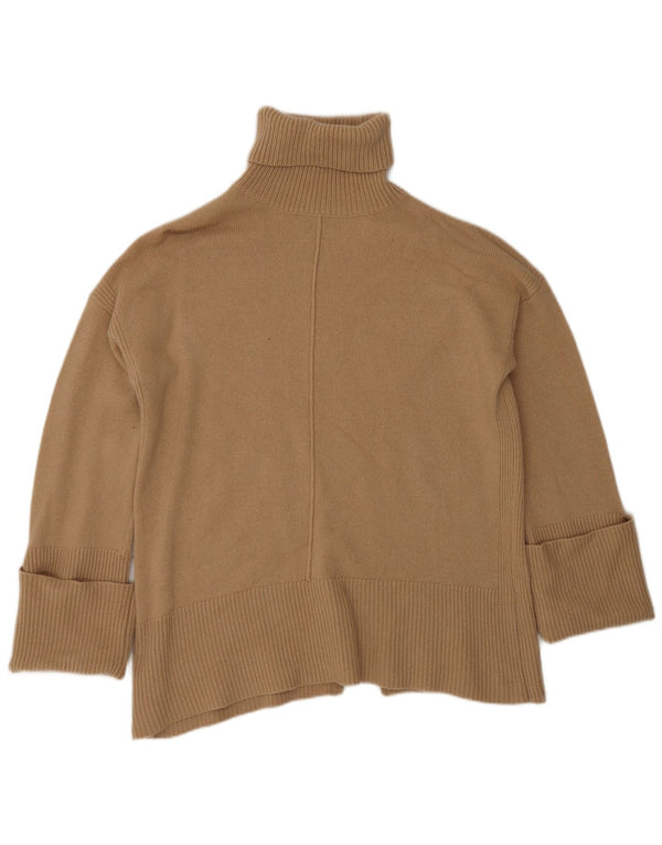Reiss Damen-Pullover mit Rollkragen, übergroß, UK 6, XS, Beige, Wolle